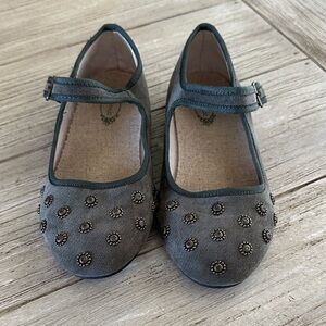 Green Beaded Kids Mary Jane Shoes Joyfolie Boutique